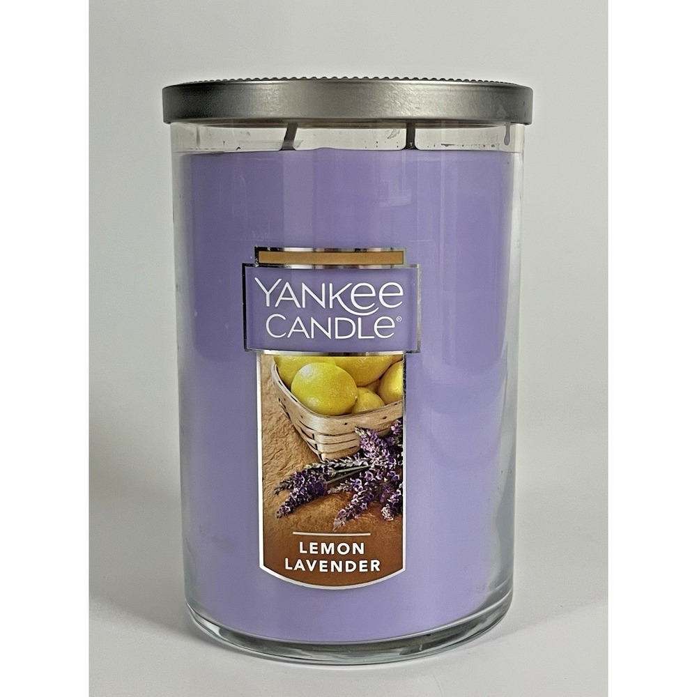 Yankee‎ Candle LEMON LAVENDER Large 2-Wick Tumbler Jar Purple 22 oz Wax